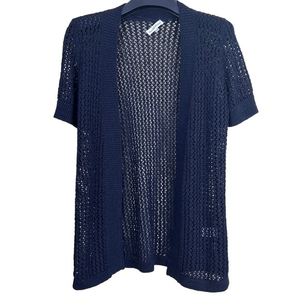 Northern‎ Reflections open knit black cardigan size small